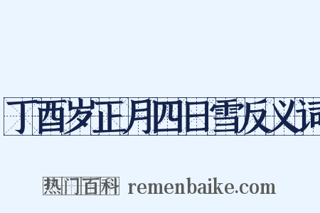 丁酉岁正月四日雪反义词是什么意思的图片